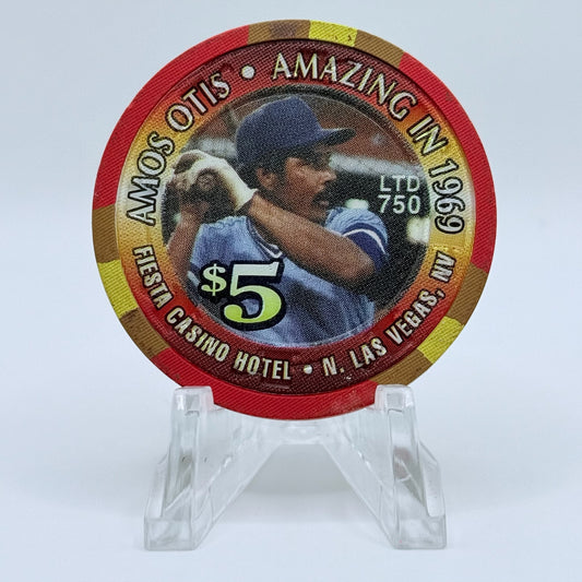 Fiesta Rancho N. Las Vegas Nevada 1998 'Amos Otis' LE $5 Casino Chip N9634