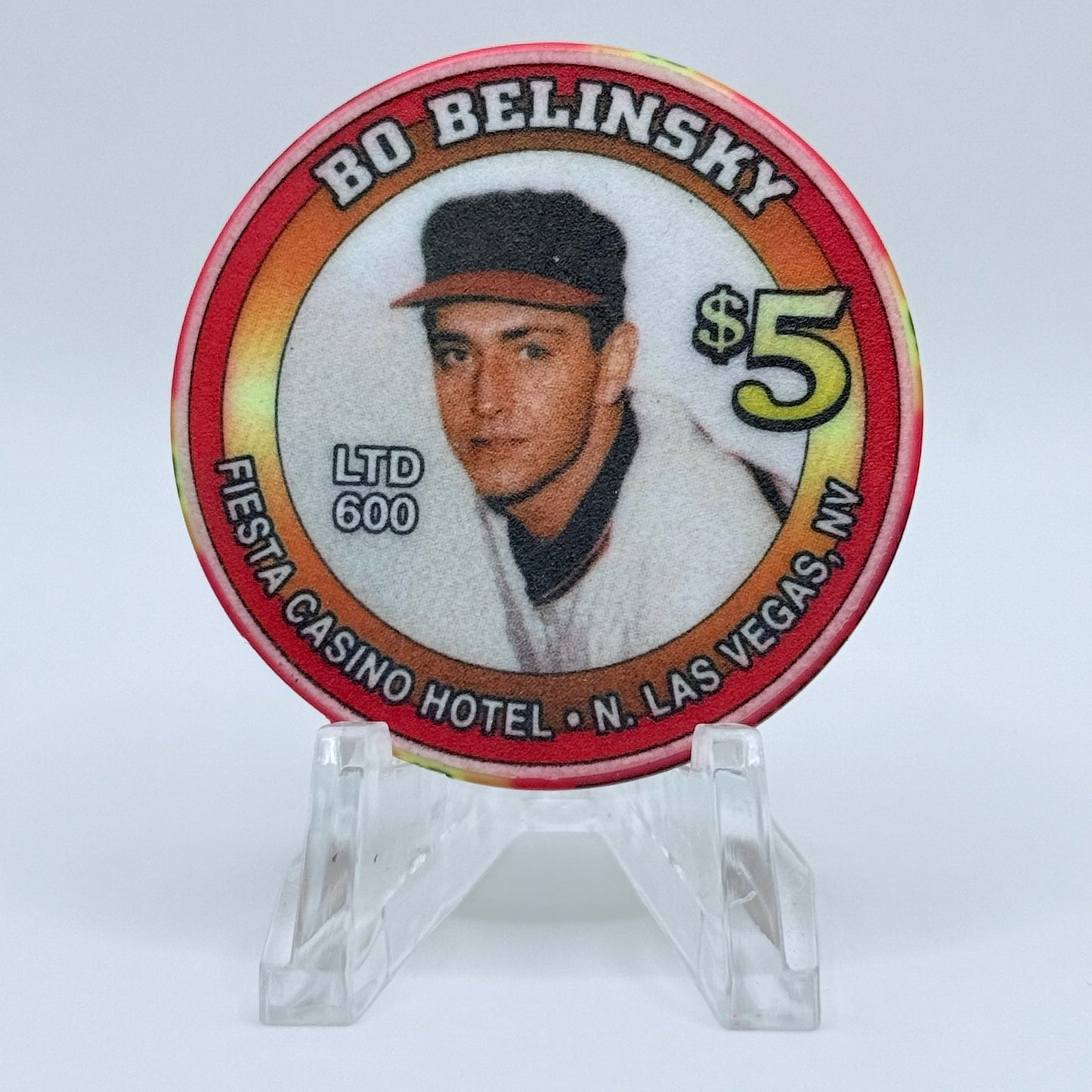 Fiesta Rancho N. Las Vegas Nevada 2000 'Bo Belinsky' LE $5 Casino Chip V8447