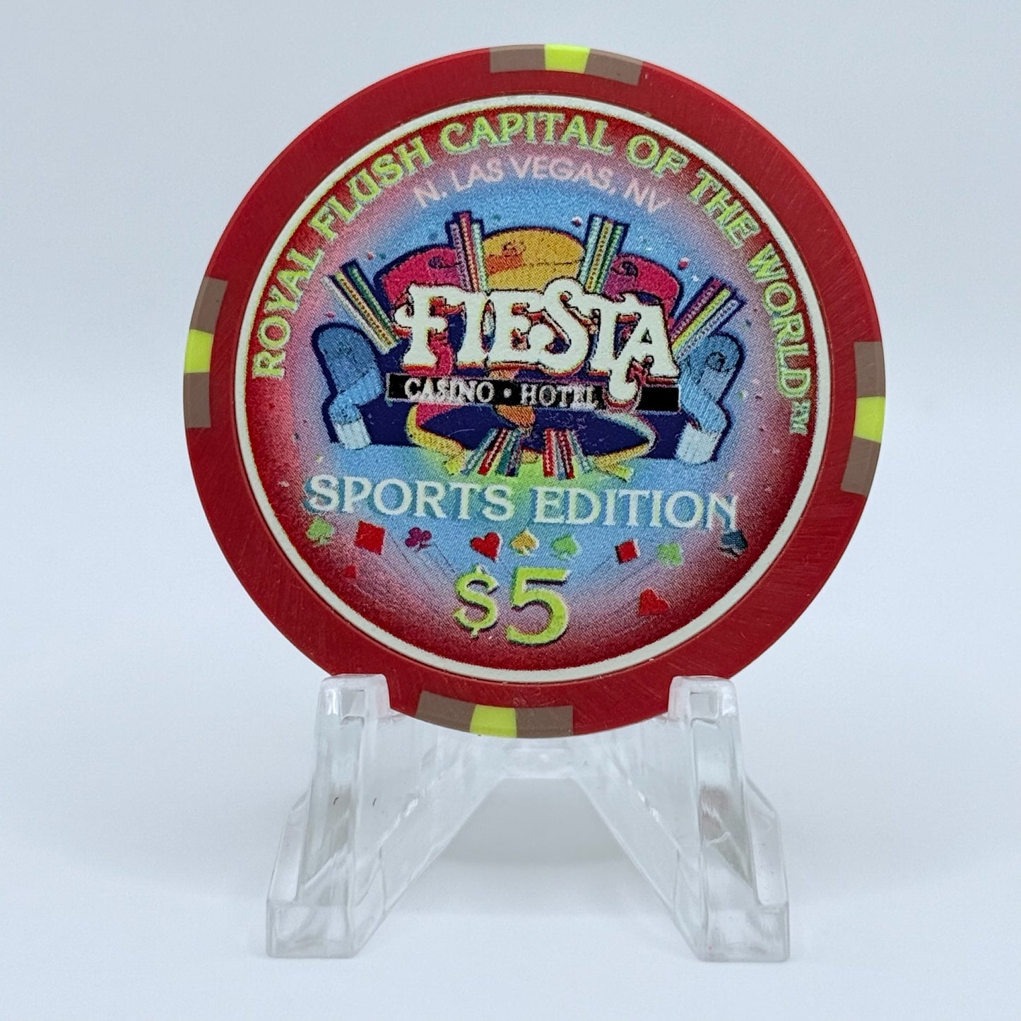 Fiesta Rancho N. Las Vegas Nevada 1997 'Duke Snider' Series 4 LE $5 Casino Chip N9635