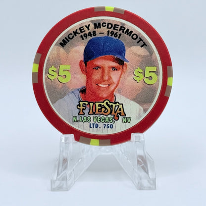 Fiesta Rancho N. Las Vegas Nevada 1998 'Mickey McDermott' Series 4 LE $5 Casino Chip N9640
