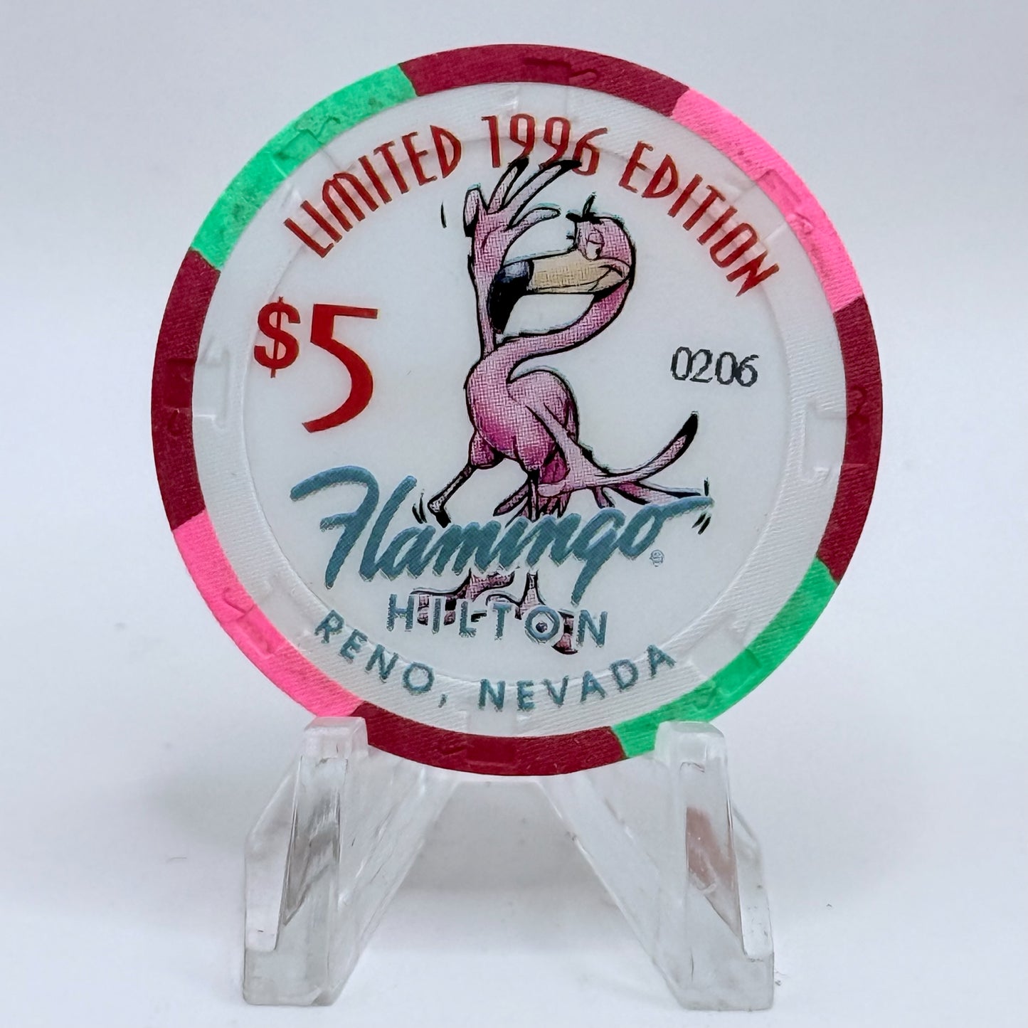 Flamingo Hilton Reno Nevada 1996 '1934 Cord Model 812' Series 6 LE $5 Casino Chip N7930