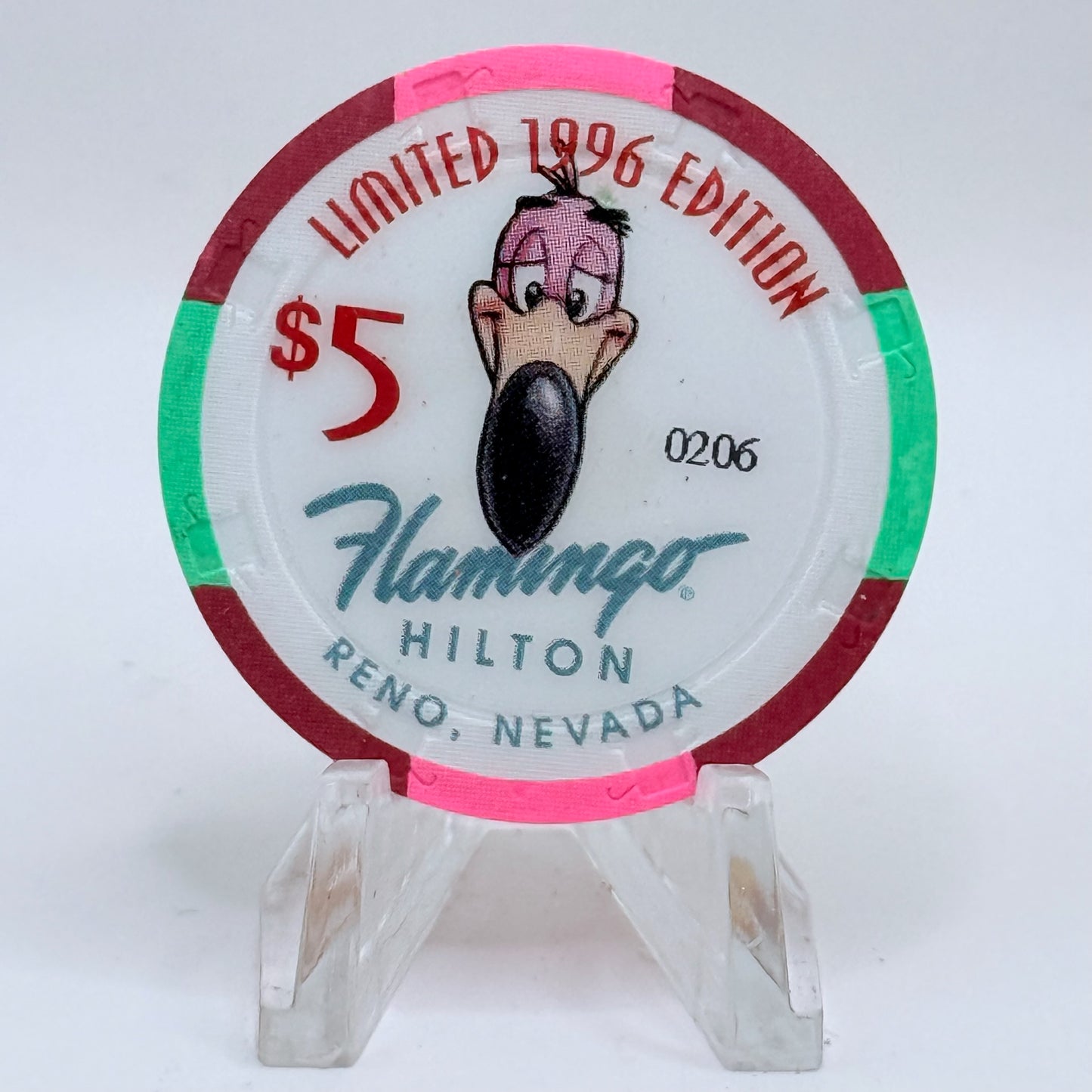 Flamingo Hilton Reno Nevada 1996 '1950 Mercury Winfield' Series 6 LE $5 Casino Chip N7934