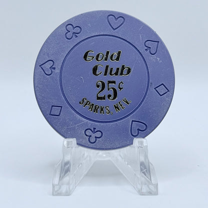 Gold Club Sparks Nevada 1987 $0.25 Casino Chip N3223