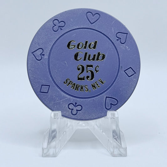 Gold Club Sparks Nevada 1987 $0.25 Casino Chip N3223
