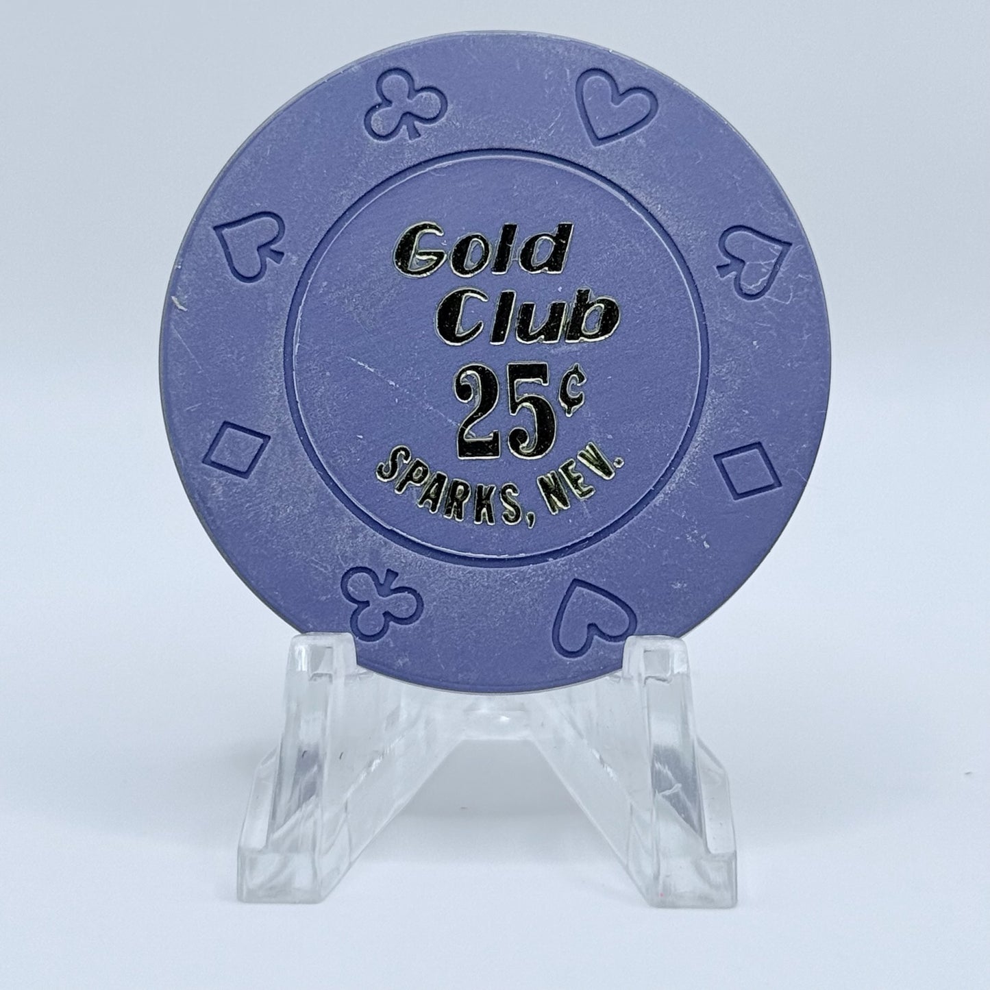 Gold Club Sparks Nevada 1987 $0.25 Casino Chip N3223