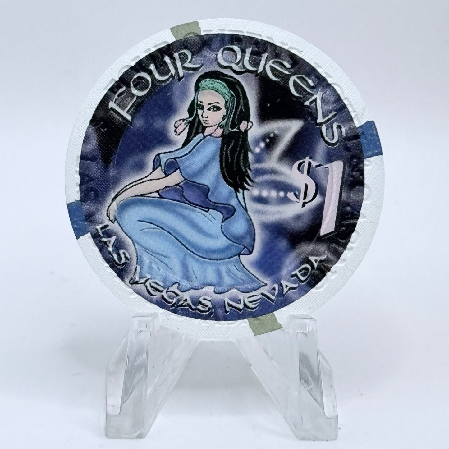 Four Queens Las Vegas Nevada 2003 'Winter Solstice' LE $1 Casino Chip E0512