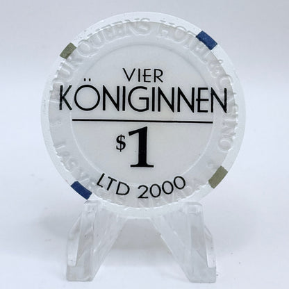 Four Queens Las Vegas Nevada 2001 'Vier Koniginnen' LE $1 Casino Chip V7545