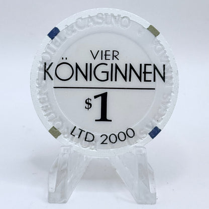 Four Queens Las Vegas Nevada 2001 'Vier Koniginnen' LE $1 Casino Chip V7545