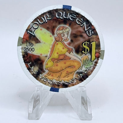 Four Queens Las Vegas Nevada 2001 'Autumn Equinox' LE $1 Casino Chip V8524