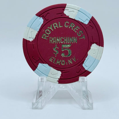 Royal Crest Ranchinn Elko Nevada 1980 $5 Casino Chip N3325