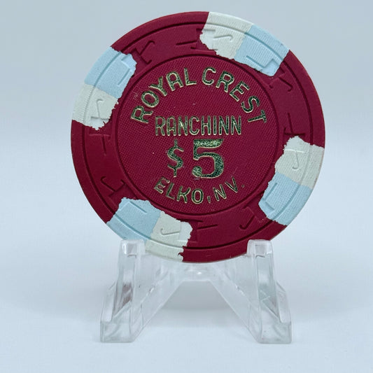 Royal Crest Ranchinn Elko Nevada 1980 $5 Casino Chip N3325
