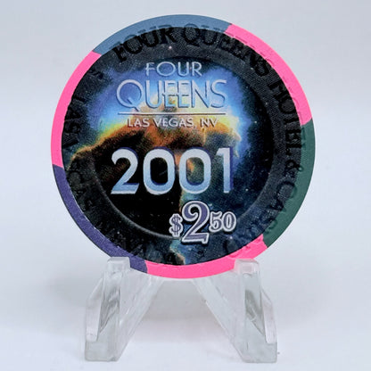 Four Queens Las Vegas Nevada 2000 'Real Millennium' LE $2.50 Casino Chip V6734
