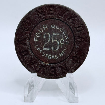 Four Queens Las Vegas Nevada 1970s $0.25 Casino Chip N6089