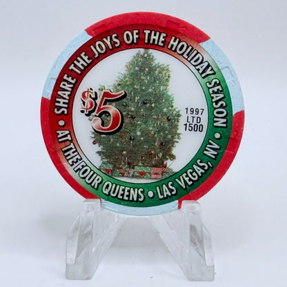 Four Queens Las Vegas Nevada 1997 'Share The Joys' LE $5 Casino Chip N9745