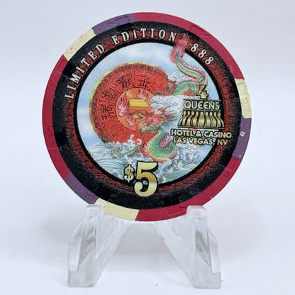 Four Queens Las Vegas Nevada 2000 'Year of the Dragon' LE $5 Casino Chip V4237