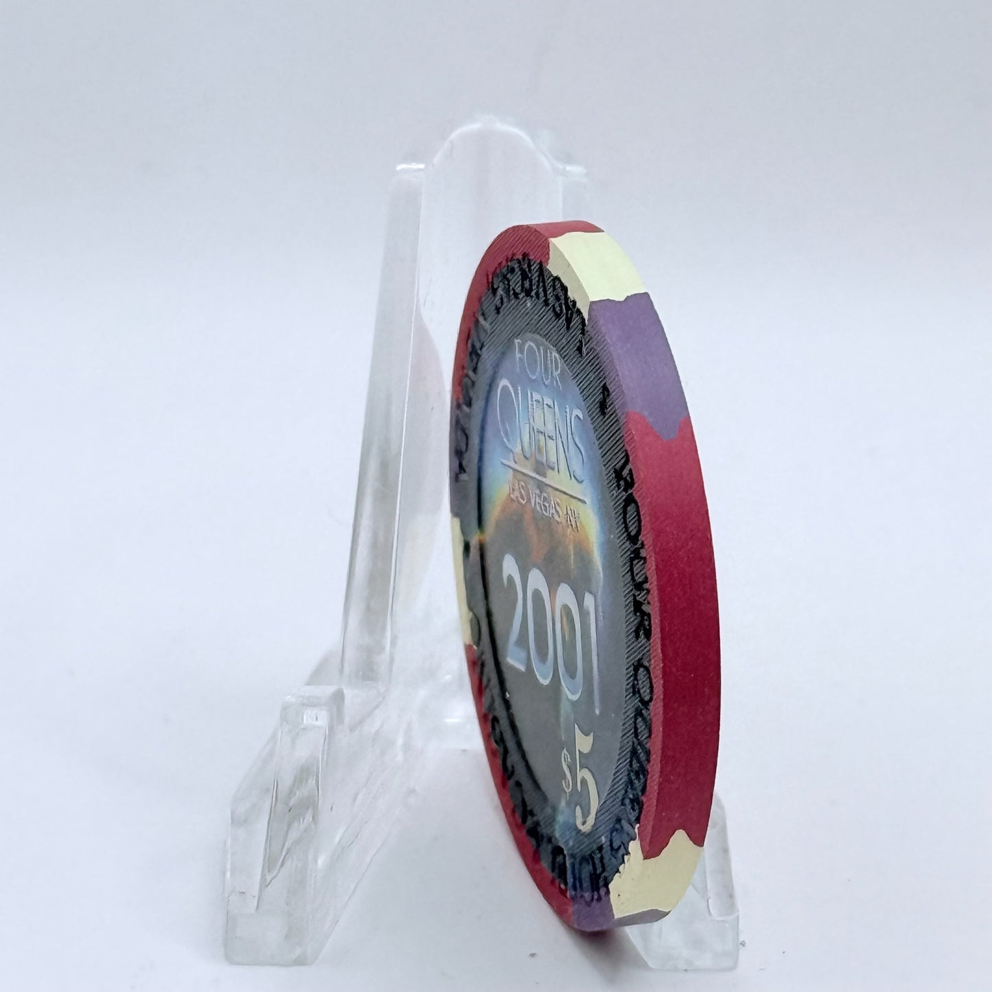 Four Queens Las Vegas Nevada 2001 'The Real Millennium' LE $5 Casino Chip V6735