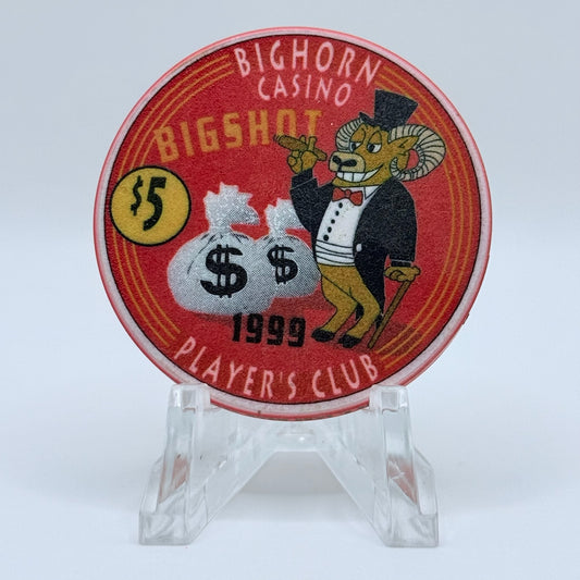 Bighorn Casino N. Las Vegas Nevada 1999 LE $5 Casino Chip V2152