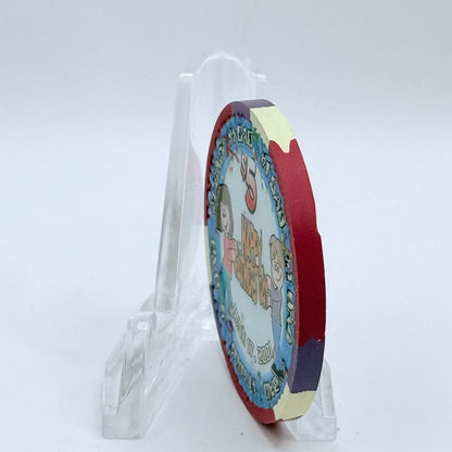 Four Queens Las Vegas Nevada 2001 'Happy Valentines Day' LE $5 Casino Chip V8538