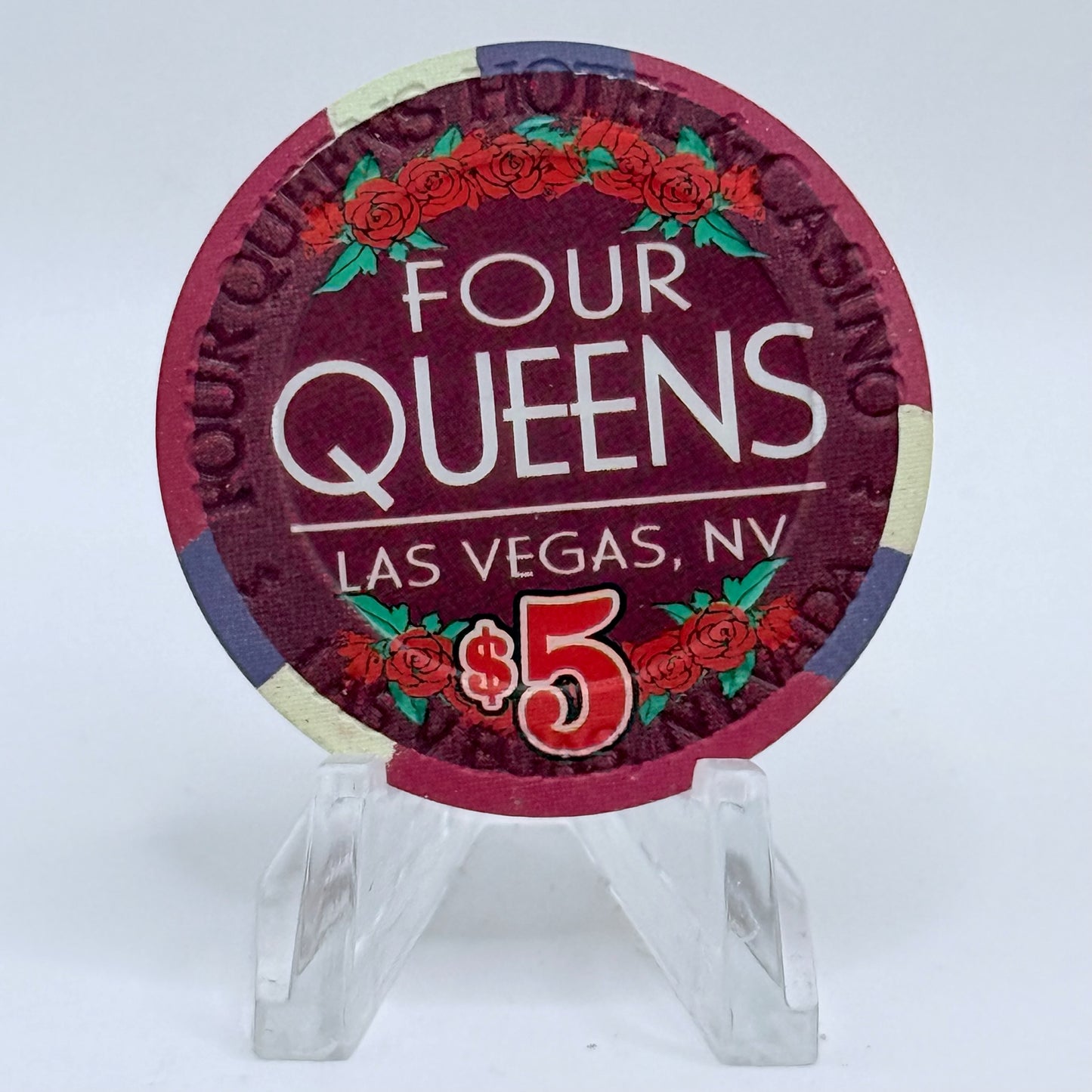 Four Queens Las Vegas Nevada 2003 'Big Race Day' LE $5 Casino Chip E5925