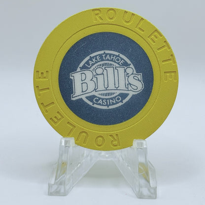Bill's Lake Tahoe Nevada 1988 Series 4 Roulette Yellow Casino Chip N6545