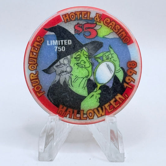 Four Queens Las Vegas Nevada 1998 'Halloween' LE $5 Casino Chip V2504