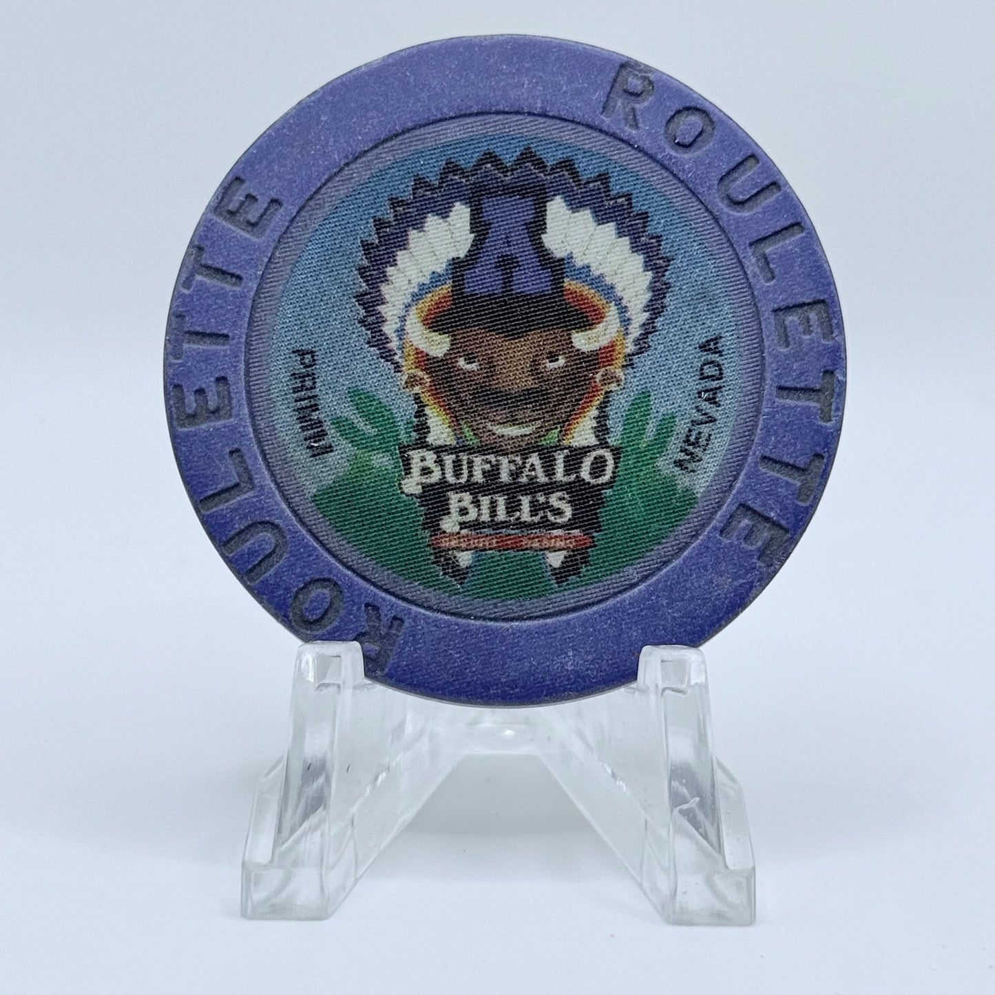 Buffalo Bill's Primm Nevada 1998 Series 201 Roulette Purple Casino Chip V2182