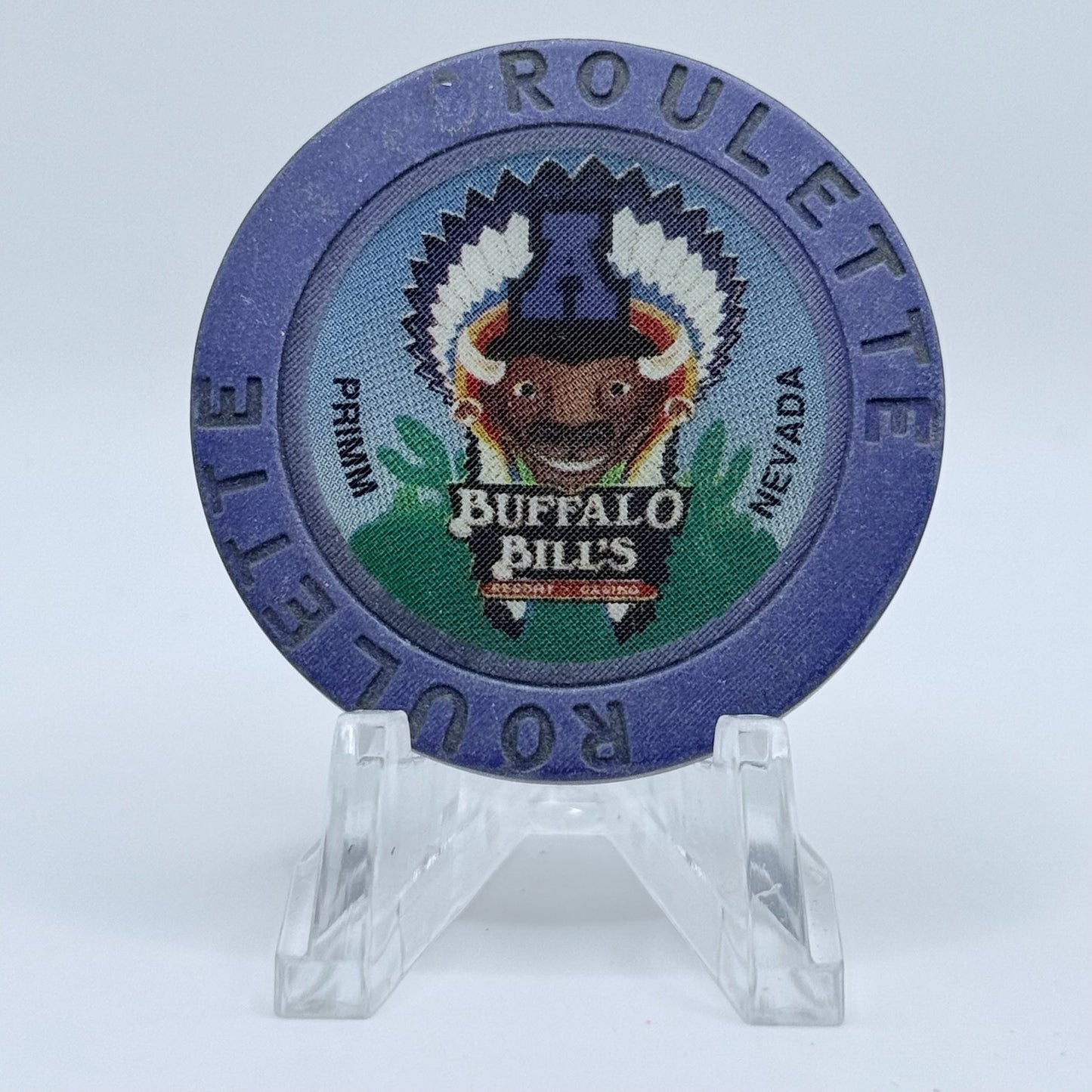 Buffalo Bill's Primm Nevada 1998 Series 201 Roulette Purple Casino Chip V2182