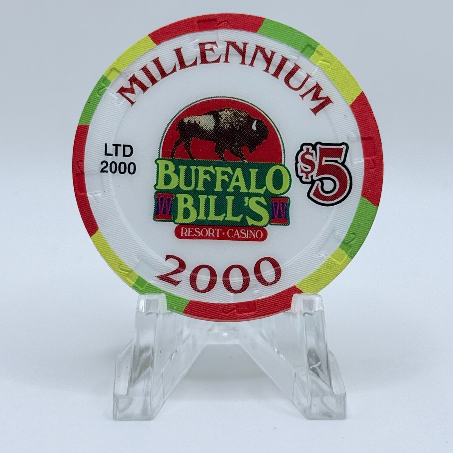 Buffalo Bill's Primm Nevada 1999 'Celebrating the New Millennium' LE $5 Casino Chip V3757