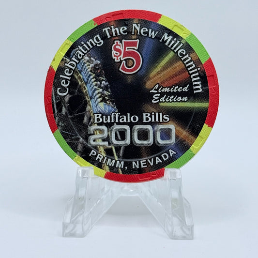Buffalo Bill's Primm Nevada 1999 'Celebrating the New Millennium' LE $5 Casino Chip V3757