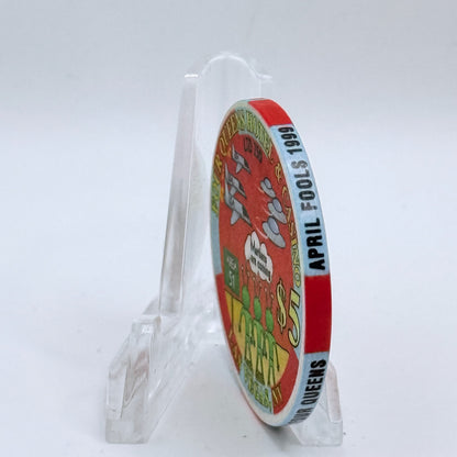 Four Queens Las Vegas Nevada 1998 'April Fool's Day' LE $5 Casino Chip V2499