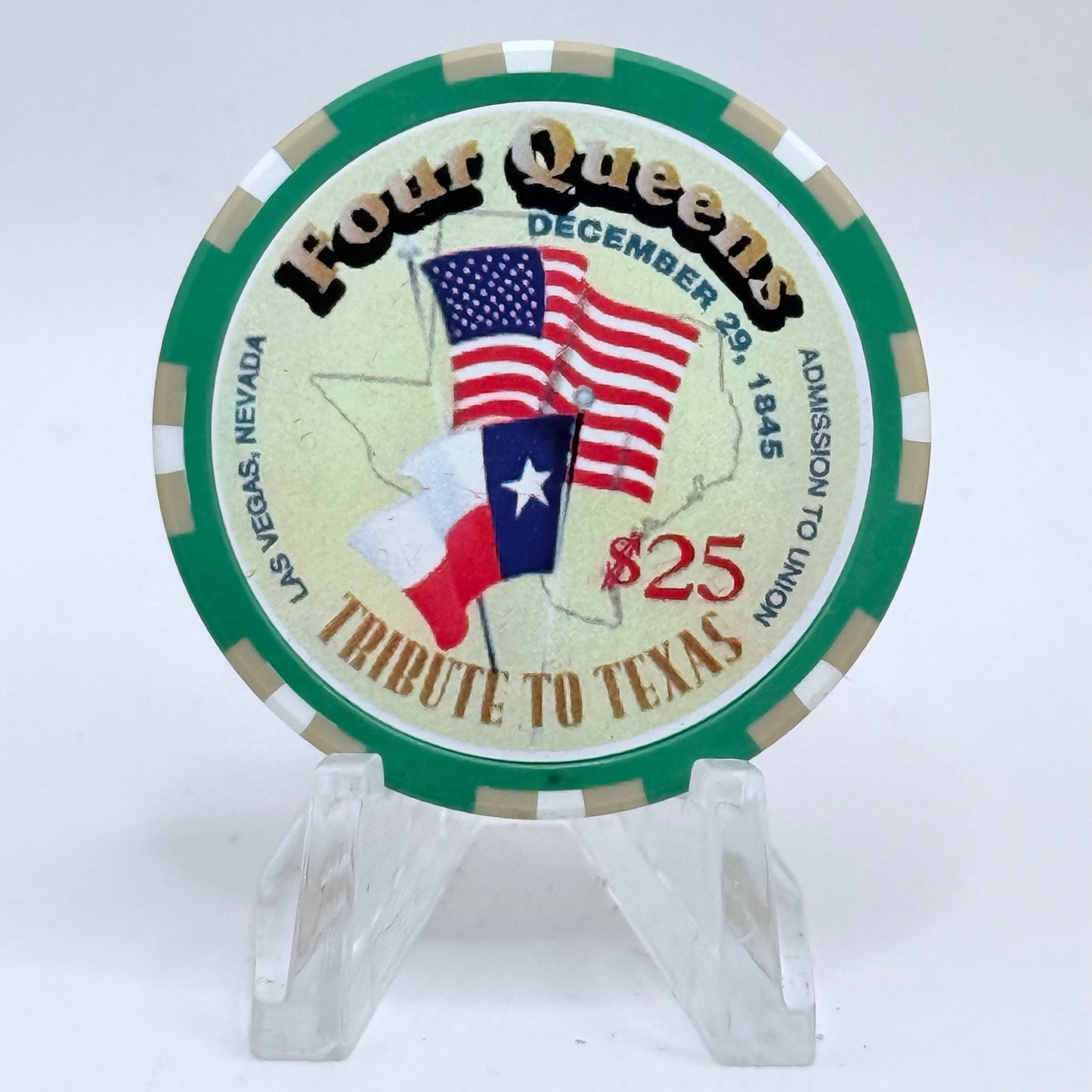 Four Queens Las Vegas Nevada 'Tribute To Texas' LE $25 Casino Chip