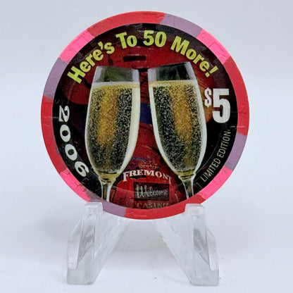 Fremont Las Vegas Nevada 2006 '50 Years' LE $5 Casino Chip E8982