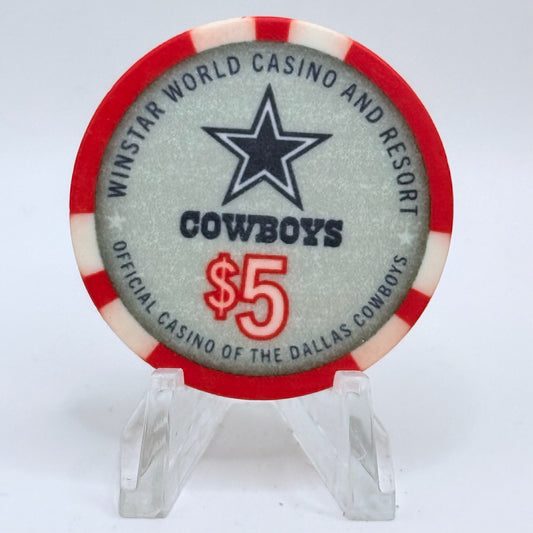 Winstar World Casino 'Dallas Cowboys' Thackerville Oklahoma 2020 LE $5 Casino Chip