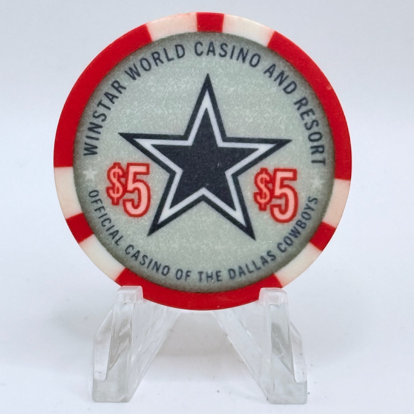 Winstar World Casino 'Dallas Cowboys' Thackerville Oklahoma 2020 LE $5 Casino Chip