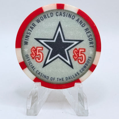 Winstar World Casino 'Dallas Cowboys' Thackerville Oklahoma 2020 LE $5 Casino Chip