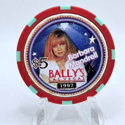 Bally's Las Vegas Nevada 1997 'Barbara Mandrell' LE $5 Casino Chip N9286