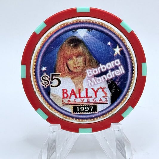 Bally's Las Vegas Nevada 1997 'Barbara Mandrell' LE $5 Casino Chip N9286