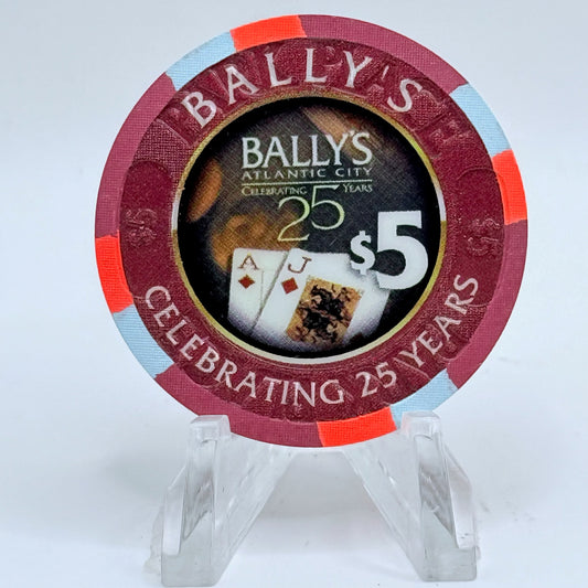 Bally's (Park Place) (Wild Wild West) Atlantic City New Jersey '25th Anniversary' LE $5 Casino Chip