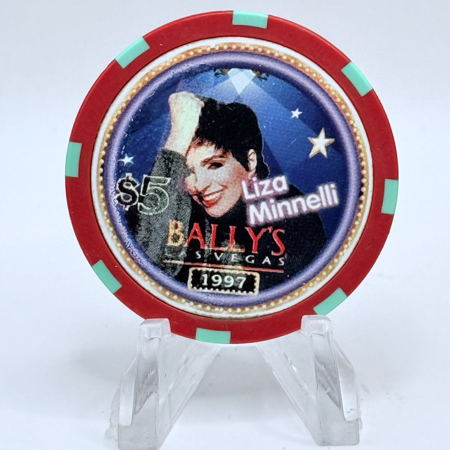 Bally's Las Vegas Nevada 1997 'Liza Minnelli' LE $5 Casino Chip N9289
