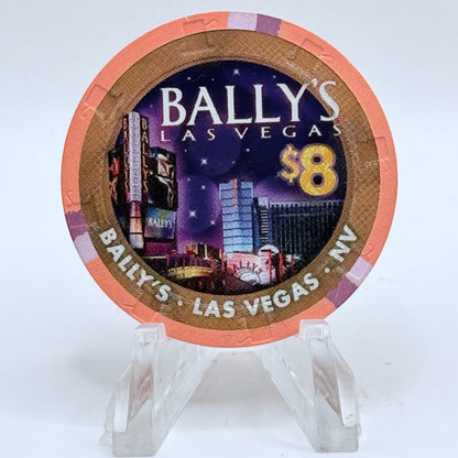 Bally's Las Vegas Nevada 2008 'Lucky 8's' LE $8 Casino Chip E6893
