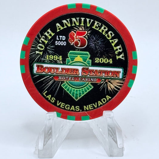 Boulder Station Las Vegas Nevada 2004 LE $5 Casino Chip E3708