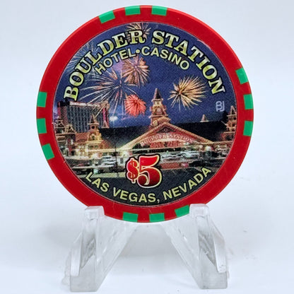 Boulder Station Las Vegas Nevada 2004 LE $5 Casino Chip E3708