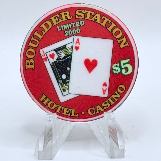Boulder Station Las Vegas Nevada 1999 LE $5 Casino Chip V2174