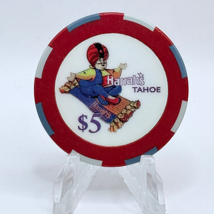 Harrah's Lake Tahoe Nevada 1996 $5 Casino Chip N8512