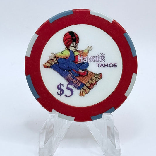 Harrah's Lake Tahoe Nevada 1996 $5 Casino Chip N8512