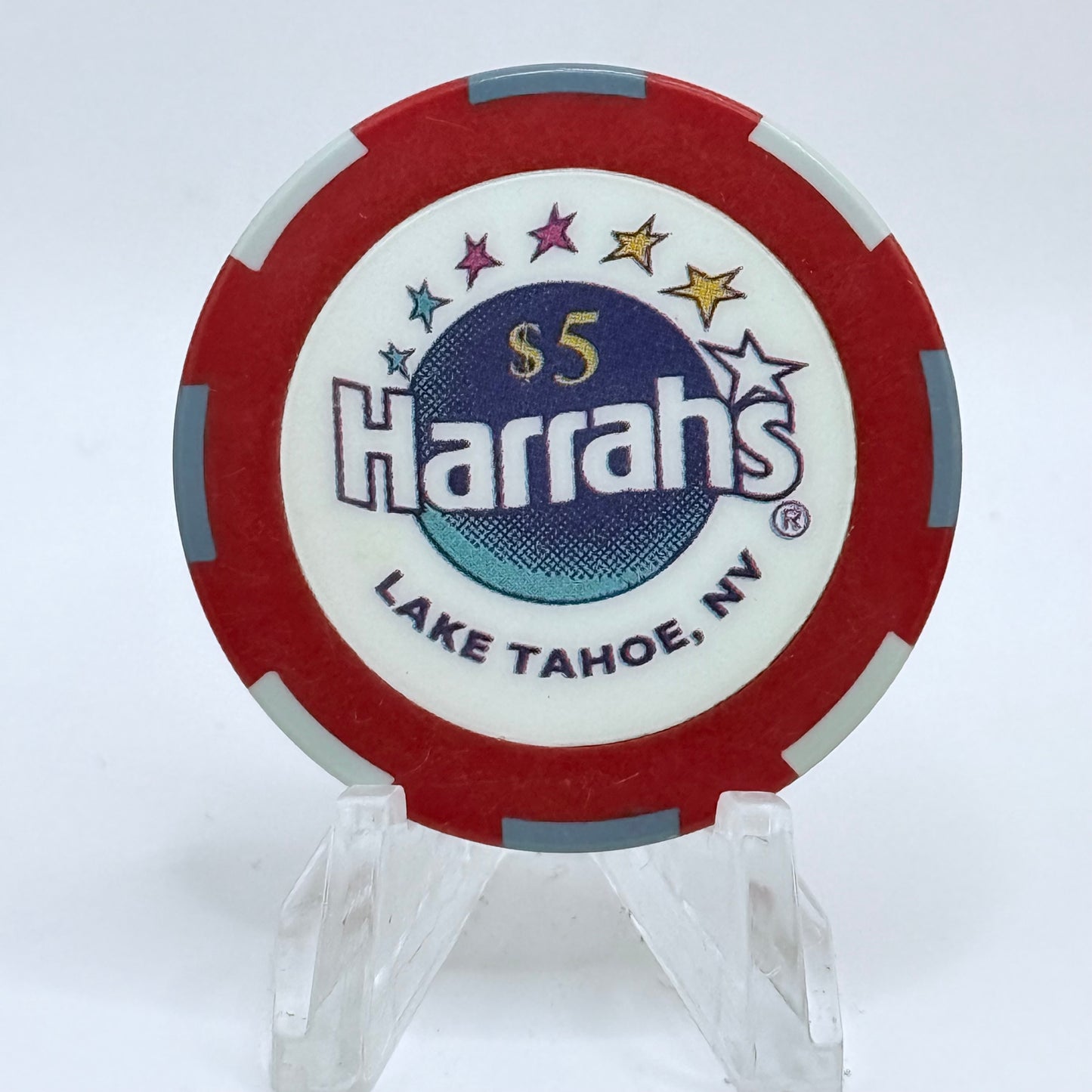 Harrah's Lake Tahoe Nevada 1996 $5 Casino Chip N8512