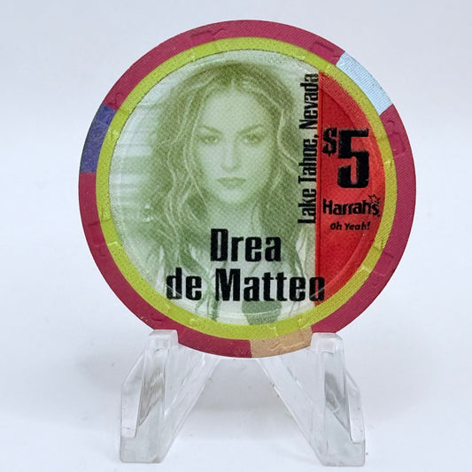 Harrah's Lake Tahoe Nevada 2004 'Drea de Matteo' LE $5 Casino Chip E3255