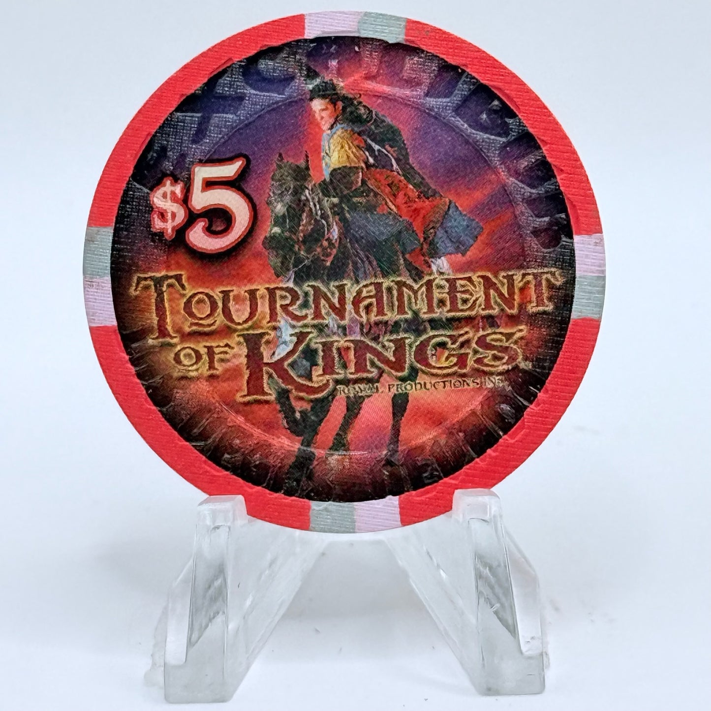 Excalibur Las Vegas Nevada 2008 'Tournament Of Kings' LE $5 Casino Chip E7886