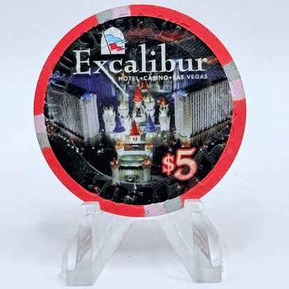 Excalibur Las Vegas Nevada 2008 'Tournament Of Kings' LE $5 Casino Chip E7886