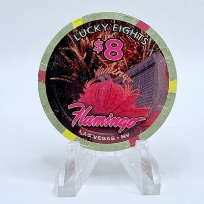 Flamingo Hotel & Casino Las Vegas Nevada 2008 'Lucky Eights 8-8-08' LE $8 Casino Chip E7100